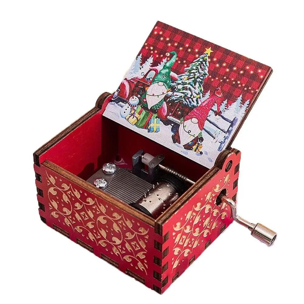 Red Merry Christmas Theme Music Box Carving Wooden Hand Crank Music Box Santa Claus New Year Christmas Gift for Children Friend
Red Merry Christmas Theme Music Box Carving Wooden Hand Crank Music Box Santa Claus New Year Christmas Gift for Children Friend