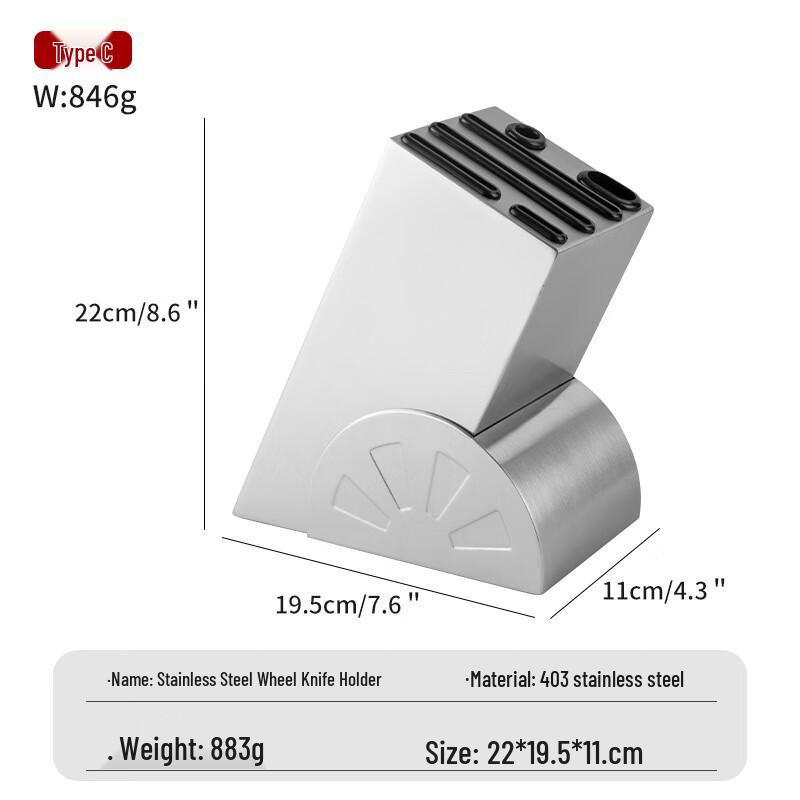 DIBOLANG Stainless Steel Knife Block
DIBOLANG Stainless Steel Knife Block