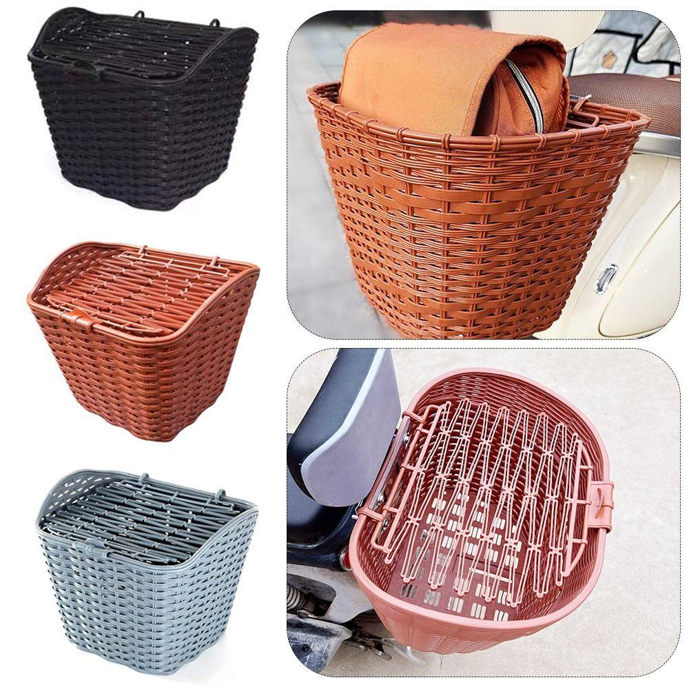 3 Colors Bicycle Wicker Rainproof D-shaped Baskets Scooter Front Storage Cycling Accessories Grey 33x25x22cm
3 Colors Bicycle Wicker Rainproof D-shaped Baskets Scooter Front Storage Cycling Accessories Grey 33x25x22cm