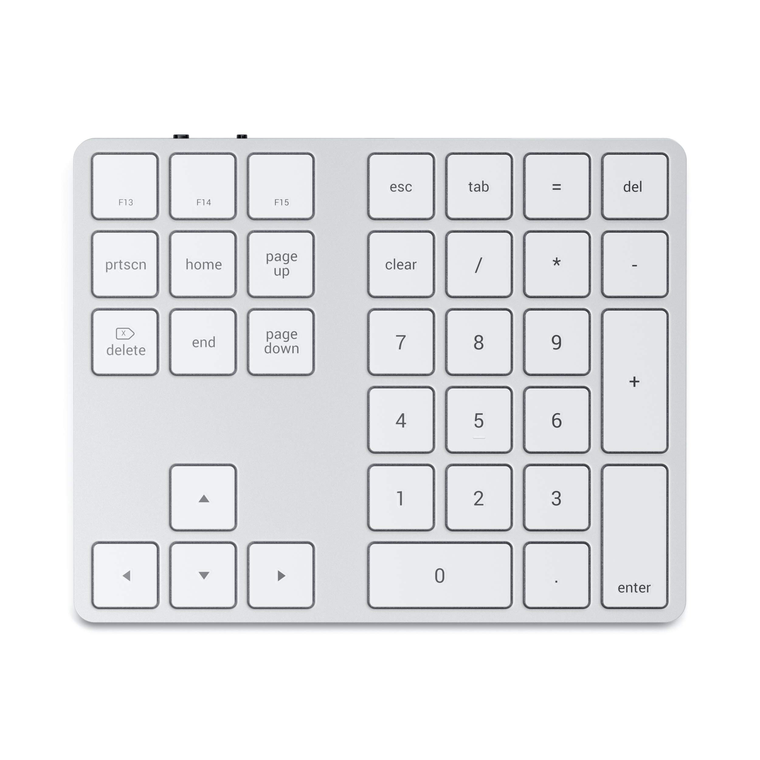 Satechi Slim Extended Bluetooth Numeric Keypad Wireless Rechargeable 34 Mac Numeric Keypad Number Pad with 2012 and later MacOS devices such as Keys, срібний
Satechi Slim Extended Bluetooth Numeric Keypad Wireless Rechargeable 34 Mac Numeric Keypad Number Pad with 2012 and later MacOS devices such as Keys, срібний