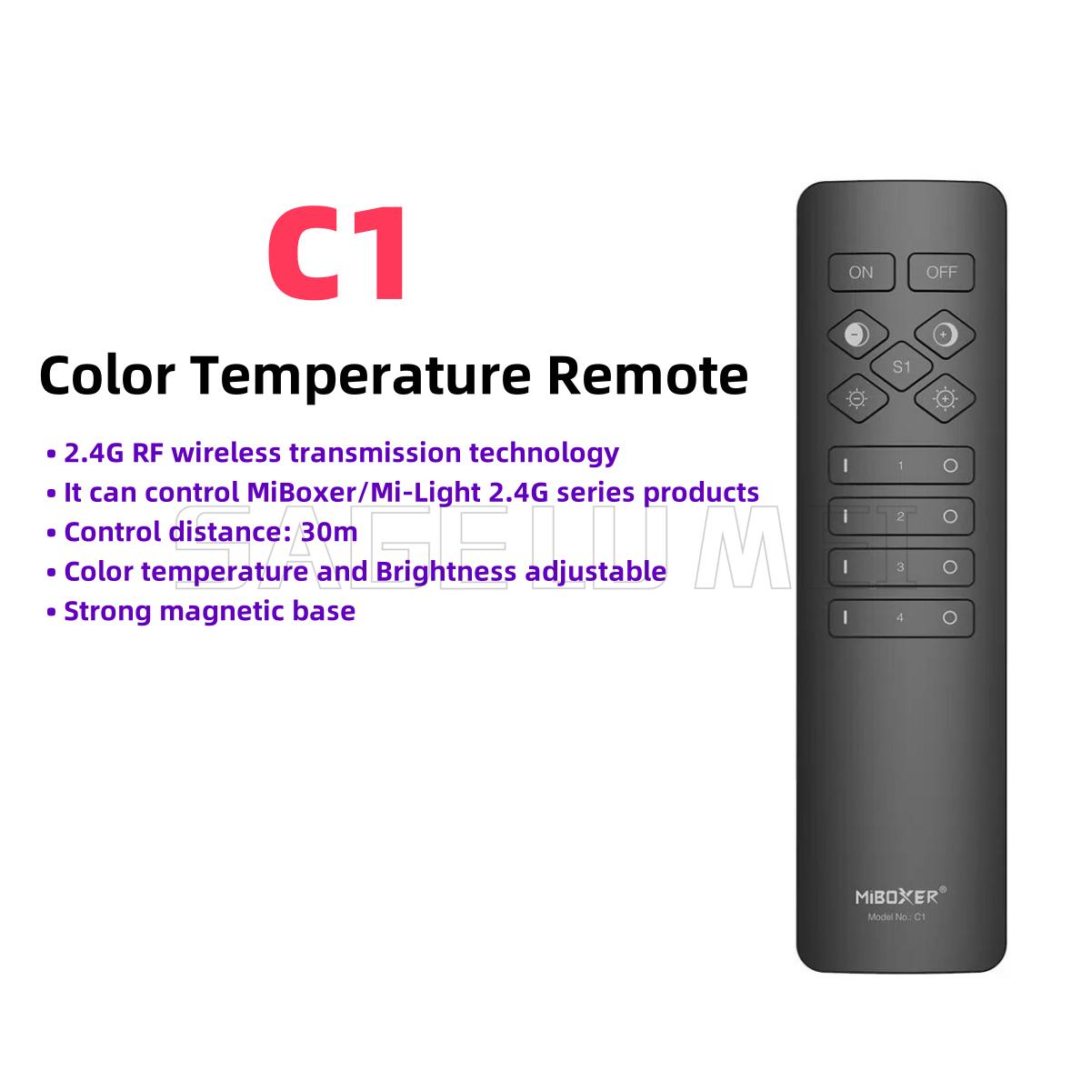Miboxer C1 C2 C3 C4 C5 C6 2.4G RF Wireless Brightness Adjustable Lighting Color Temperature RGB+CCT Remote Controller Magnetic
Miboxer C1 C2 C3 C4 C5 C6 2.4G RF Wireless Brightness Adjustable Lighting Color Temperature RGB+CCT Remote Controller Magnetic