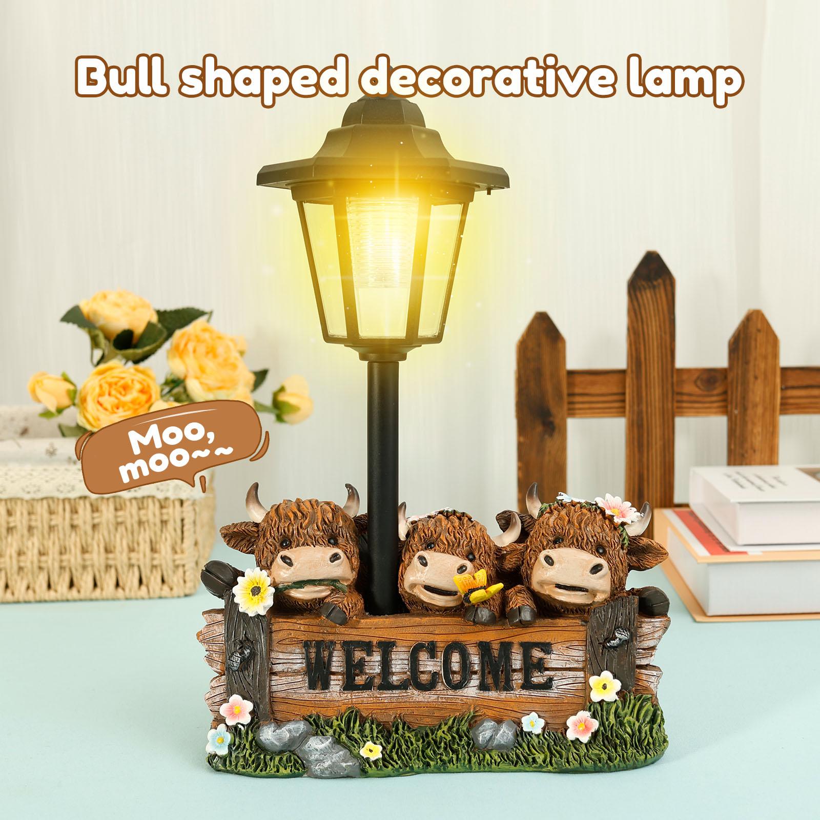 Solar LED Cow Statue Outdoor Garden Lamp Figurine Animal Creative Resin Light Yard Lawn Patio Pathway Decoration Lantern
Solar LED Cow Statue Outdoor Garden Lamp Figurine Animal Creative Resin Light Yard Lawn Patio Pathway Decoration Lantern