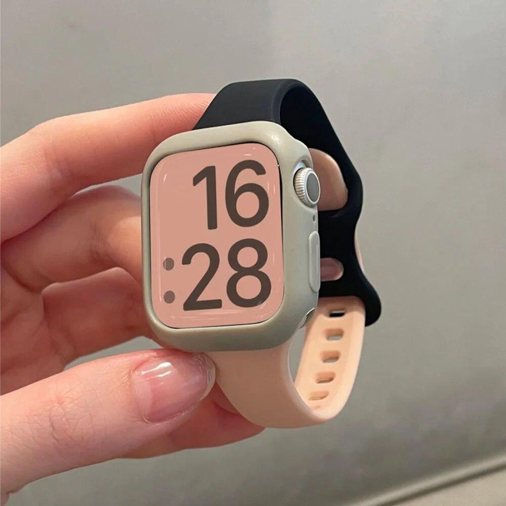 Case +Silicone Strap for Apple Watch Band 44mm 45mm 8 7 40mm 42 38 49mm Sport Watch Band for IWatch Series 9 8 7 6 SE 5 4 3 2 1 42mm
Case +Silicone Strap for Apple Watch Band 44mm 45mm 8 7 40mm 42 38 49mm Sport Watch Band for IWatch Series 9 8 7 6 SE 5 4 3 2 1 42mm
