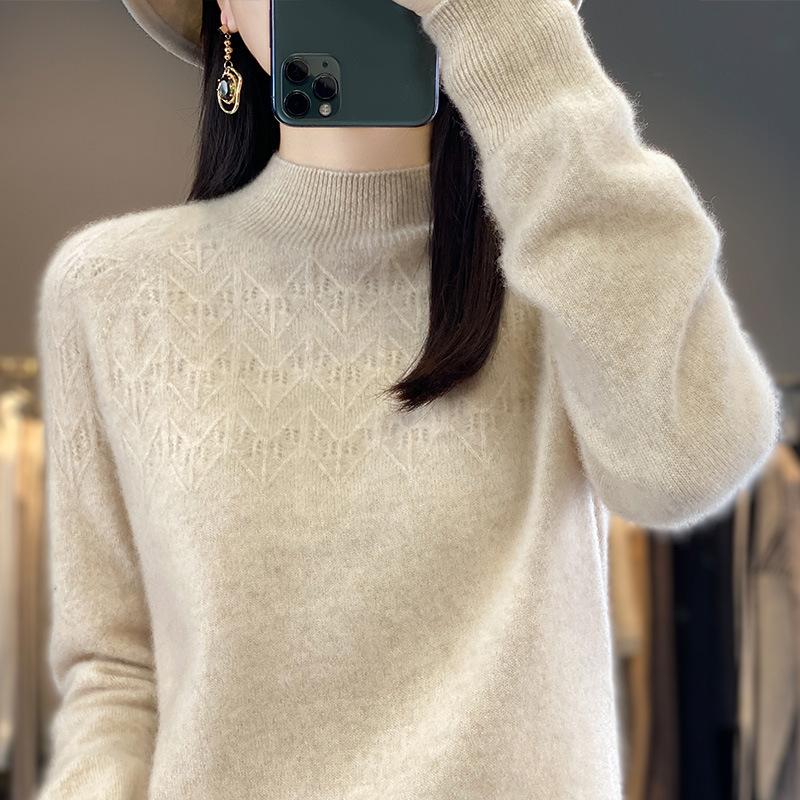 New Autumn and Winter Half-high Neck Hollow Cardigan for Women s First-line Ready-to-wear Skin-friendly and Warm Wool Knitted Base Sweater XXL
New Autumn and Winter Half-high Neck Hollow Cardigan for Women s First-line Ready-to-wear Skin-friendly and Warm Wool Knitted Base Sweater XXL