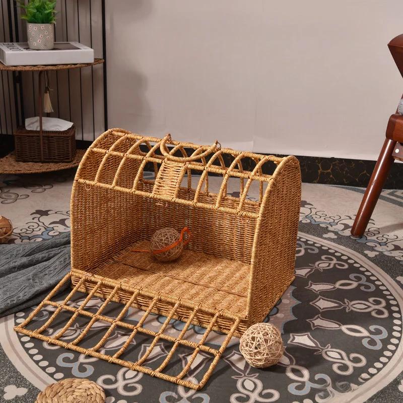 Transportation Cats Carriers Travel Rattan Cat Litter Bag Convenient Carrying Litter Cat Cage Pet Products Supplies Accessories
Transportation Cats Carriers Travel Rattan Cat Litter Bag Convenient Carrying Litter Cat Cage Pet Products Supplies Accessories