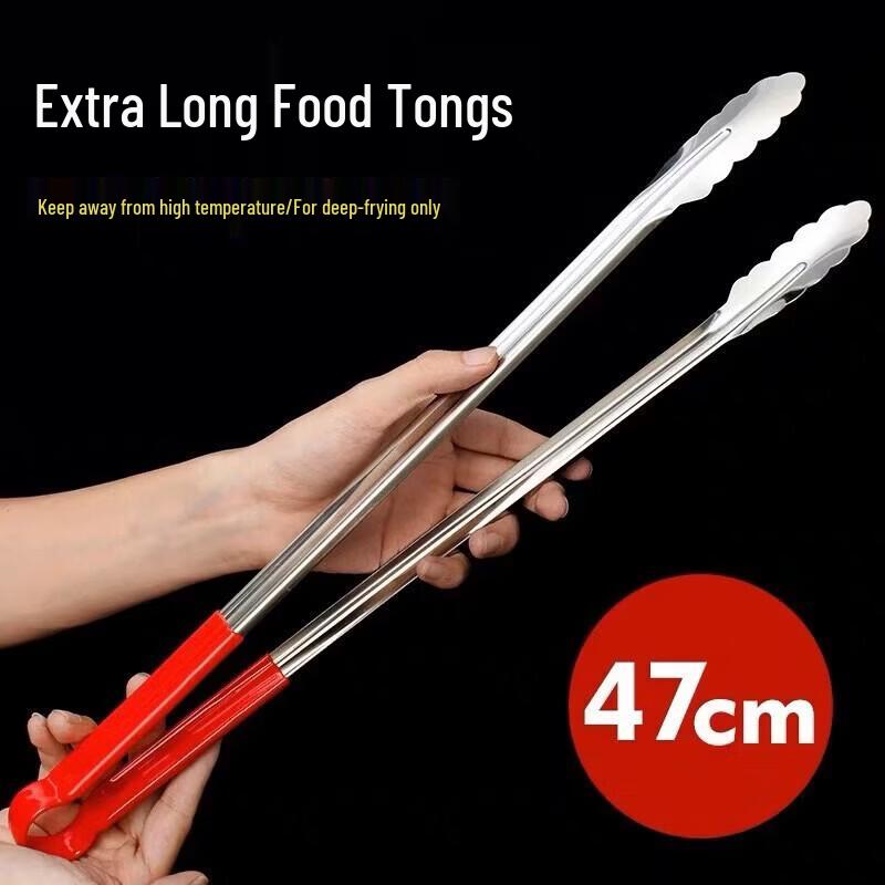 Extra Long Stainless Steel Food Tongs with Soft Grip
Extra Long Stainless Steel Food Tongs with Soft Grip