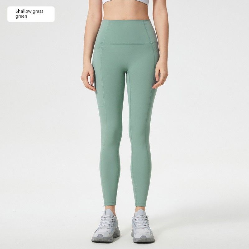 2025 Spring and Summer New Nude Feel Yoga Pants High Waist Hip Lift Tight Sports Pants with Pockets Stretch Belly Compression Fitness Pants Light grass green S (45.00 kg-50.00 kg
2025 Spring and Summer New Nude Feel Yoga Pants High Waist Hip Lift Tight Sports Pants with Pockets Stretch Belly Compression Fitness Pants Light grass green S (45.00 kg-50.00 kg