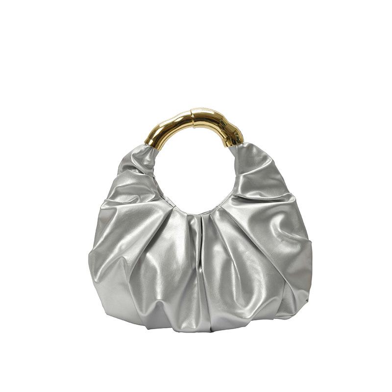 Fashion Ruched Faux Leather Women s Hobo Bag Gold Metal Handle Clutch Bags Elegant Evening Handbag for Party and Formal Events
Fashion Ruched Faux Leather Women s Hobo Bag Gold Metal Handle Clutch Bags Elegant Evening Handbag for Party and Formal Events