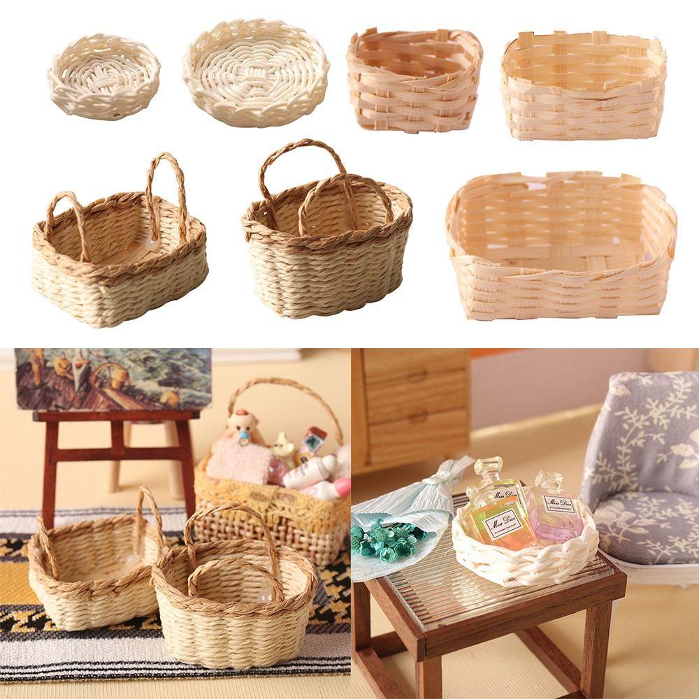 1:12 весов, тканая корзина для кукольного домика, мини-ткацкая коробка для овощей и еды, подарочные миниатюрные корзины для хранения
1:12 весов, тканая корзина для кукольного домика, мини-ткацкая коробка для овощей и еды, подарочные миниатюрные корзины для хранения