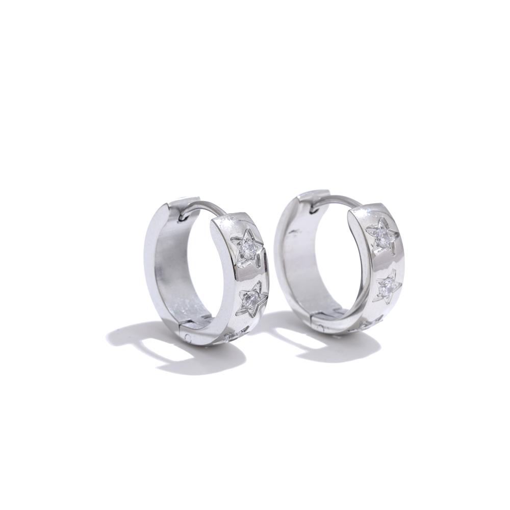 Yhpup Size:16*16mm Zirconia Star Round Daily Hoop Earrings for Women Prevent Allergy Stainless Steel High Quality Chic Jewelry
Yhpup Size:16*16mm Zirconia Star Round Daily Hoop Earrings for Women Prevent Allergy Stainless Steel High Quality Chic Jewelry