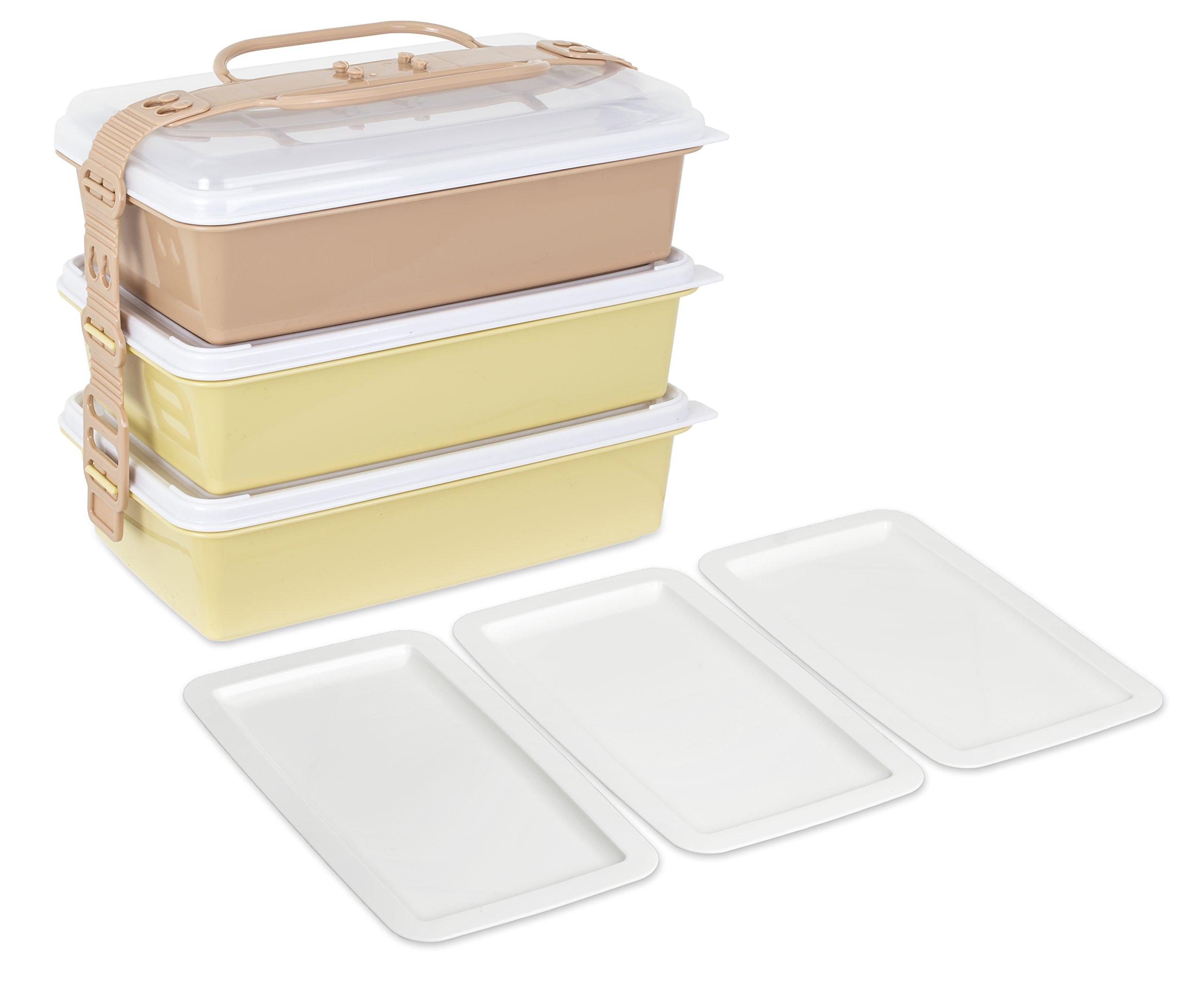 Пластиковый контейнер для пикника Sanko Bento Box с 3 тарелками, бежевый цвет, 116789 Ширина x Глубина x Высота 22 см примерно. 26,5 15,5
Пластиковый контейнер для пикника Sanko Bento Box с 3 тарелками, бежевый цвет, 116789 Ширина x Глубина x Высота 22 см примерно. 26,5 15,5