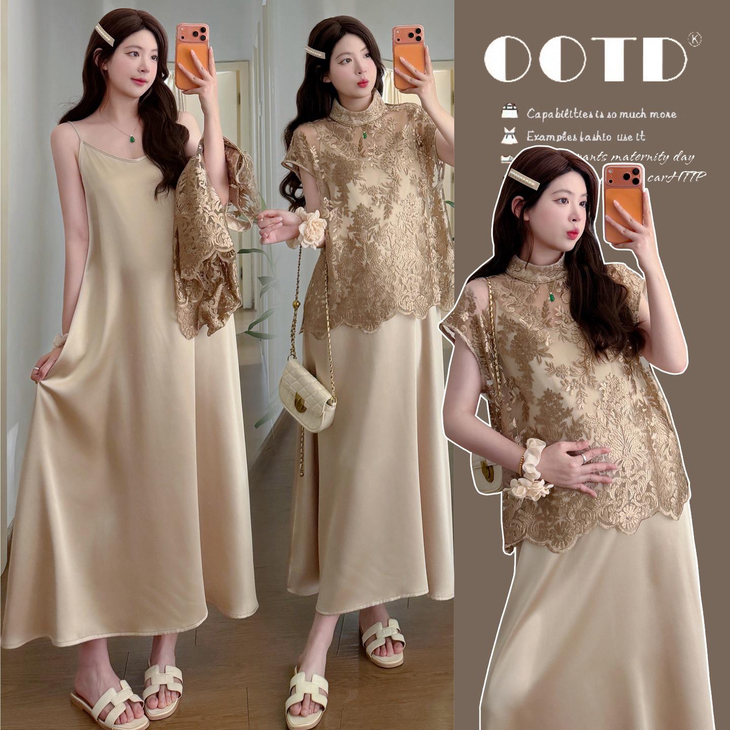 2026 Summer Elegant Floral Satin Slip Dress and Cover-Up Set for Pregnant Women L
2026 Summer Elegant Floral Satin Slip Dress and Cover-Up Set for Pregnant Women L