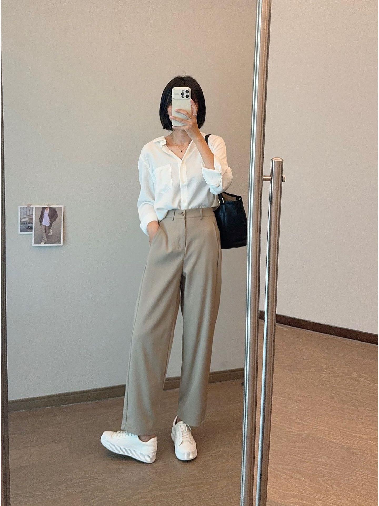 Spring & Autumn Classic Slim Straight-Leg Suit Trousers Large хакі
Spring & Autumn Classic Slim Straight-Leg Suit Trousers Large хакі