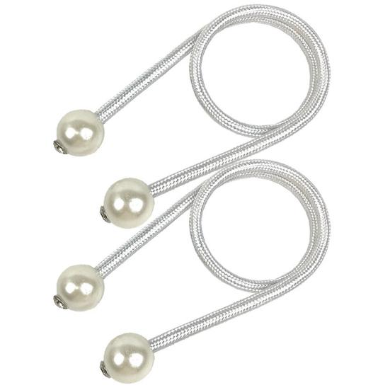 2 шт. практичная пряжка для штор, не выцветающая, простая в установке, экологичная, поддельная жемчужная пряжка для штор для офиса