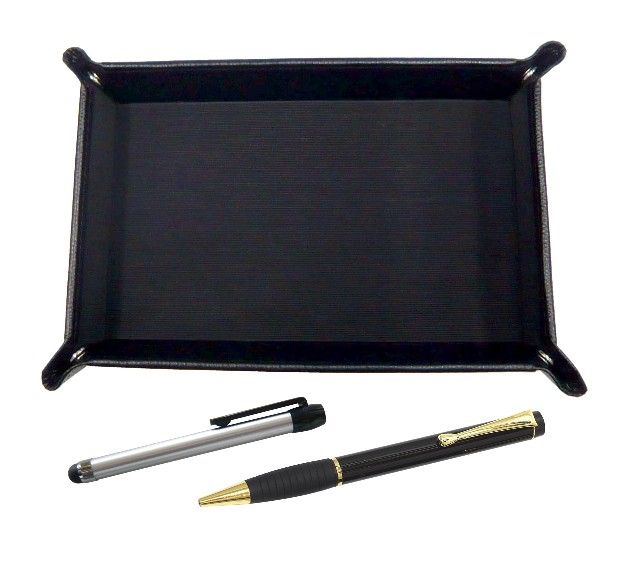 Japanese grained cowhide pen tray black metal touch bar silver and midnight rubber rotating ballpoint pen set black TRASB-ALST-T102BP-B
Japanese grained cowhide pen tray black metal touch bar silver and midnight rubber rotating ballpoint pen set black TRASB-ALST-T102BP-B
