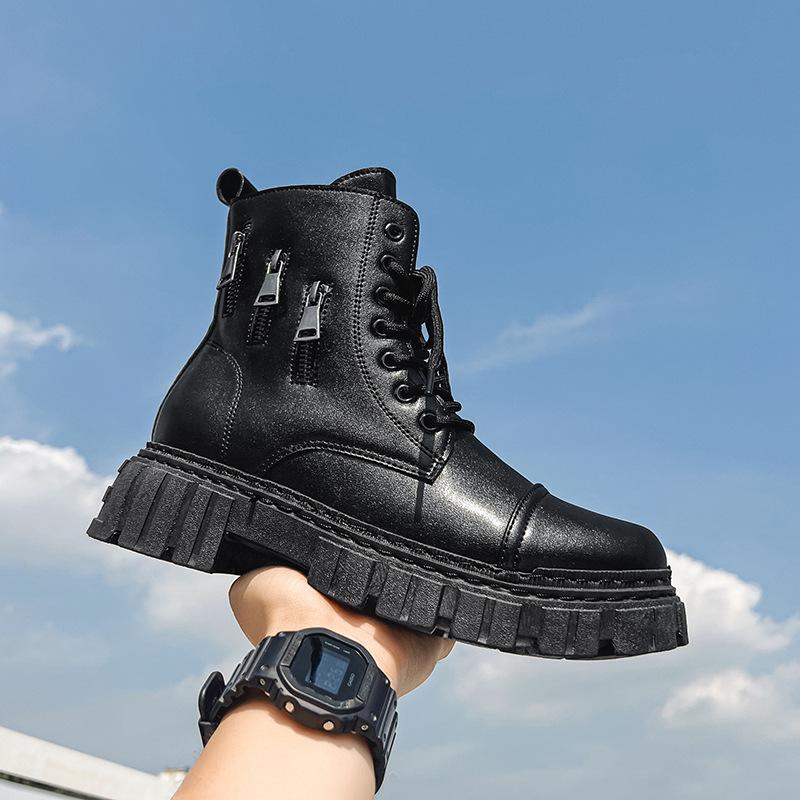 Men s shoes, four seasons, niche zipper locomotive boots, fashion trend, high-top leather boots, British style, versatile and wear-resistant Martin 39
Men s shoes, four seasons, niche zipper locomotive boots, fashion trend, high-top leather boots, British style, versatile and wear-resistant Martin 39
