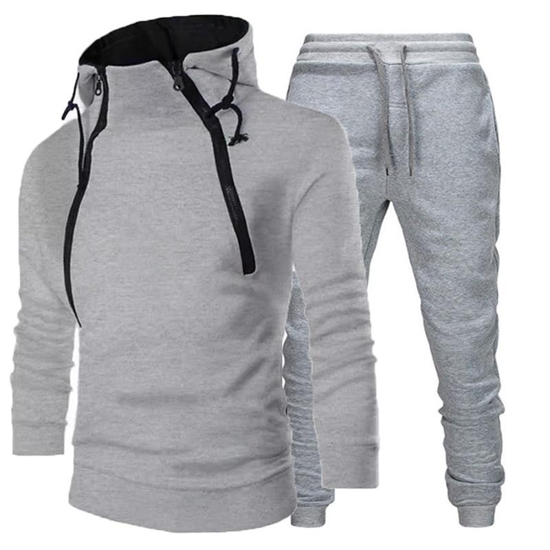 Men s Casual Sports Suit With Slanted Zipper Hooded Sweatshirt And Sweatpants Two-piece Set Slim Fit Running And Fitness Leggings Set 4XL світло-сірого кольору
Men s Casual Sports Suit With Slanted Zipper Hooded Sweatshirt And Sweatpants Two-piece Set Slim Fit Running And Fitness Leggings Set 4XL світло-сірого кольору