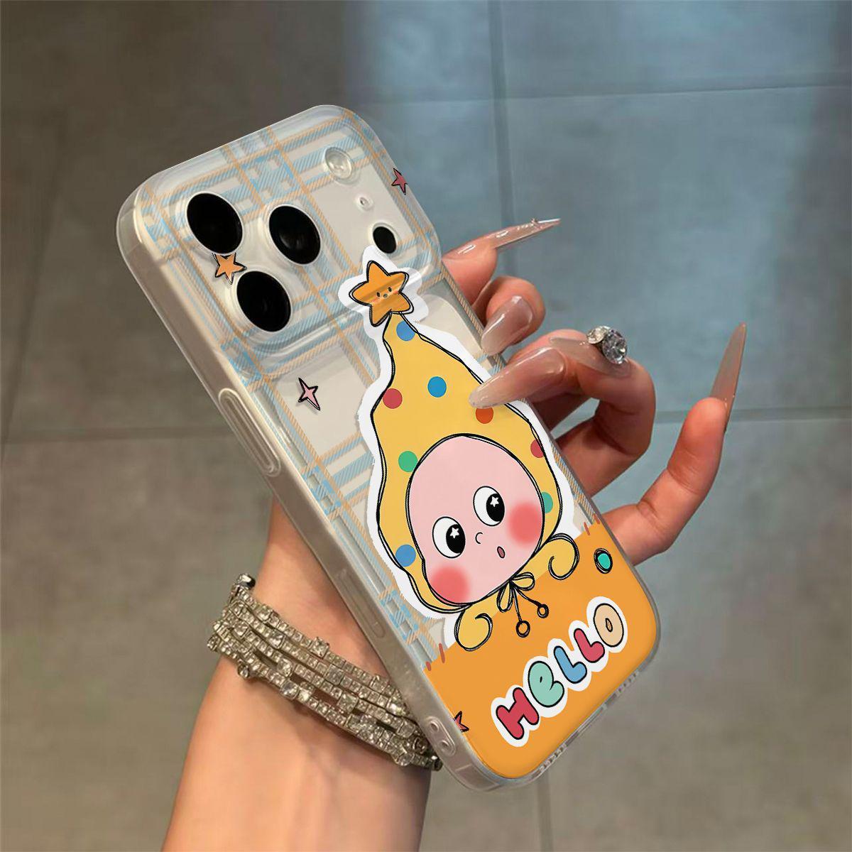 Cute Cartoon Star Phone Case, Compatible with Apple 17/16/15/14, Thin Transparent Design iPhone 17 Air
Cute Cartoon Star Phone Case, Compatible with Apple 17/16/15/14, Thin Transparent Design iPhone 17 Air