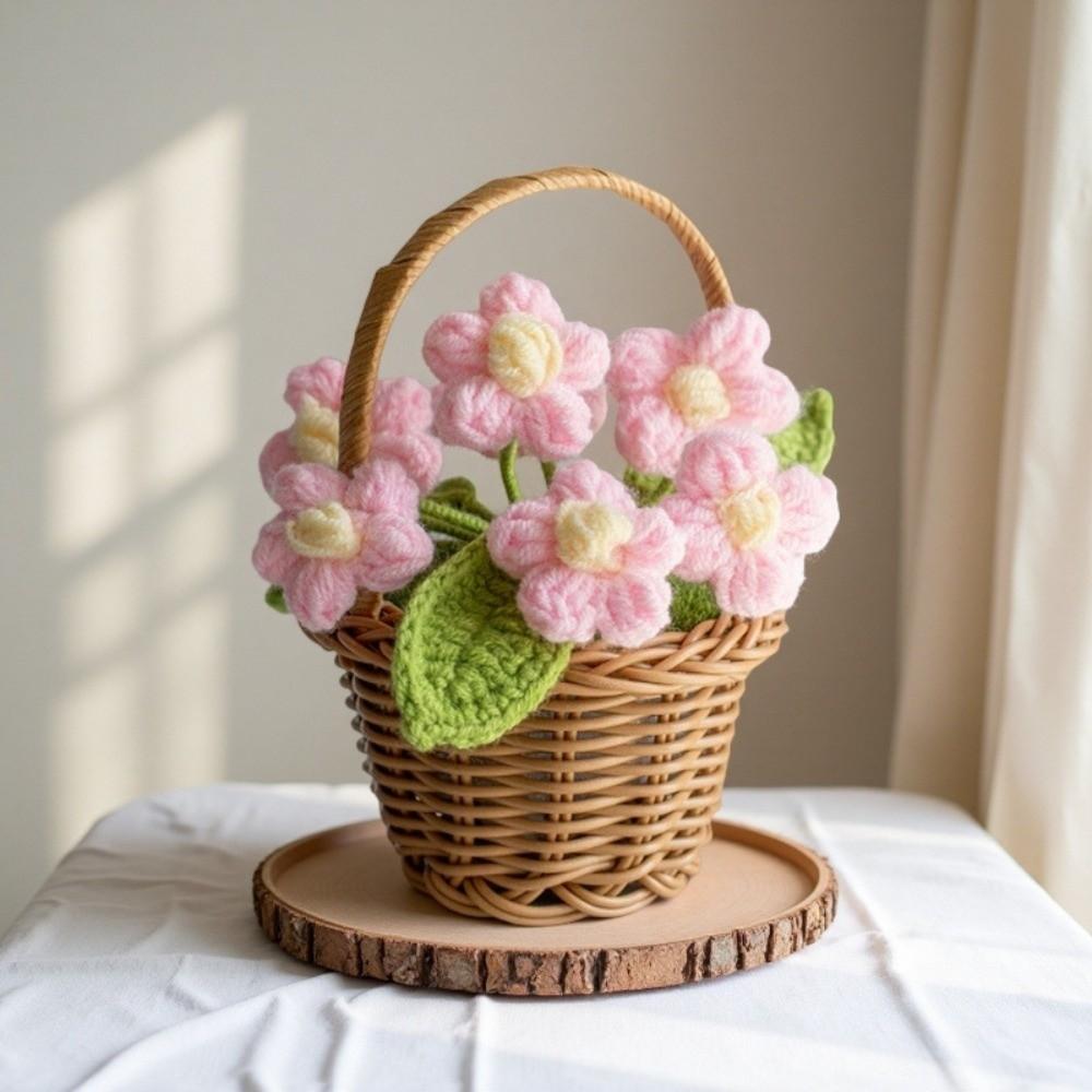 New Daisy Crochet Flower Pot Hand-knitted Mini Knitted Flowers Wool Table Ornament Gift розовый
New Daisy Crochet Flower Pot Hand-knitted Mini Knitted Flowers Wool Table Ornament Gift розовый