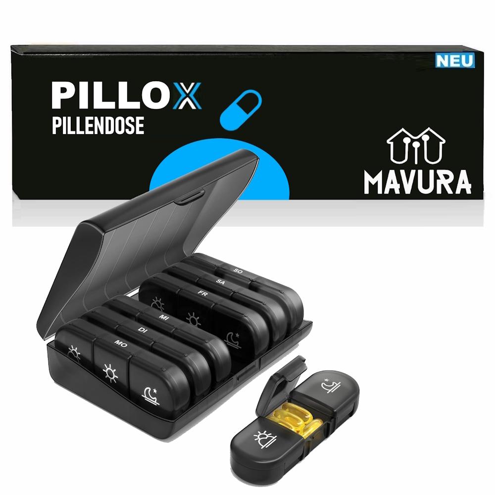 PILLOX Пігульниця Таблетниця Контейнер для таблеток 7 днів Бокс для ліків 3 відділення
PILLOX Пігульниця Таблетниця Контейнер для таблеток 7 днів Бокс для ліків 3 відділення