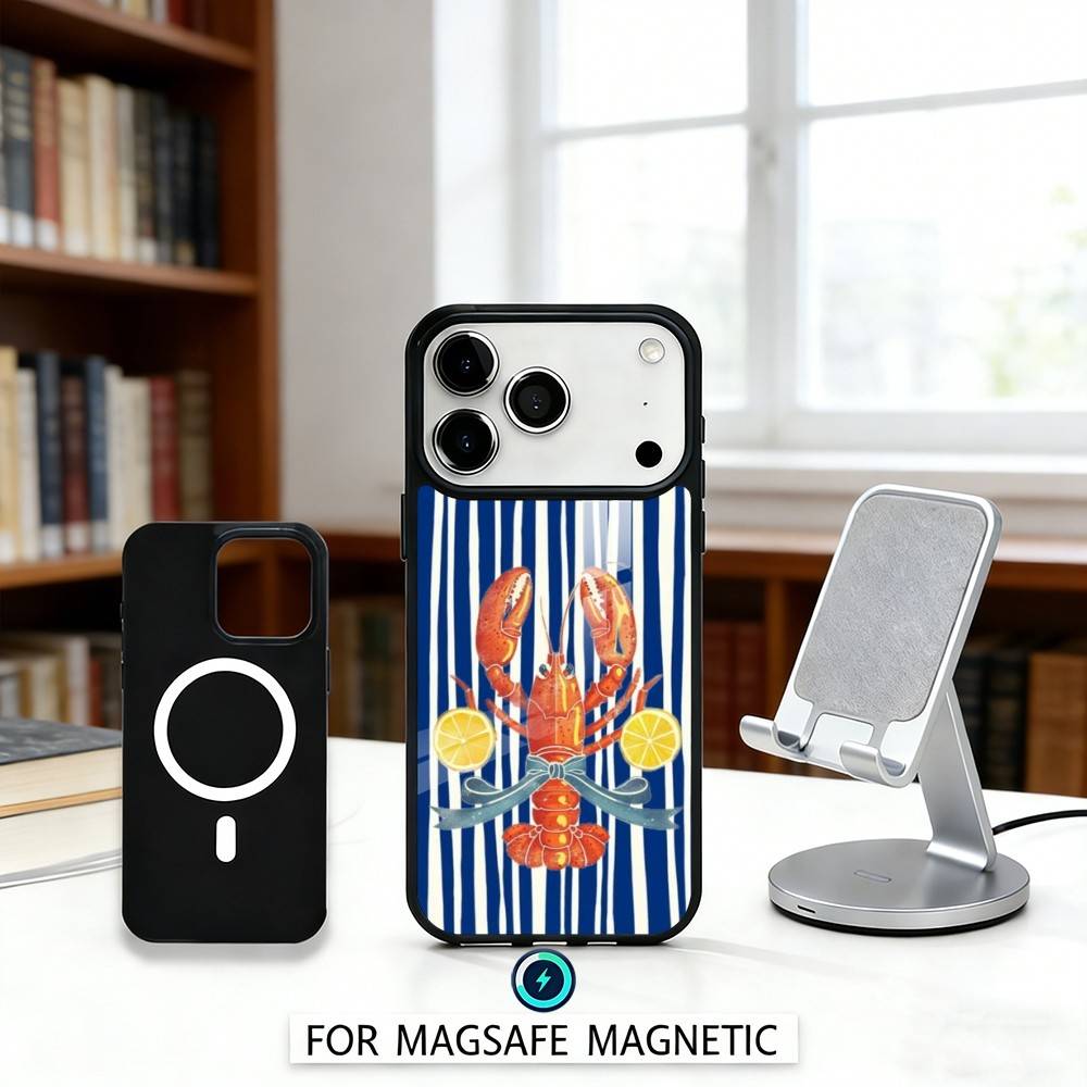 1PC Illustration of a Lobster Phone Case For iPhone 17,16,15,14,13,12,Pro,Max For Magsafe Magnetic Wireless Charging iPhone13PROMAX
1PC Illustration of a Lobster Phone Case For iPhone 17,16,15,14,13,12,Pro,Max For Magsafe Magnetic Wireless Charging iPhone13PROMAX