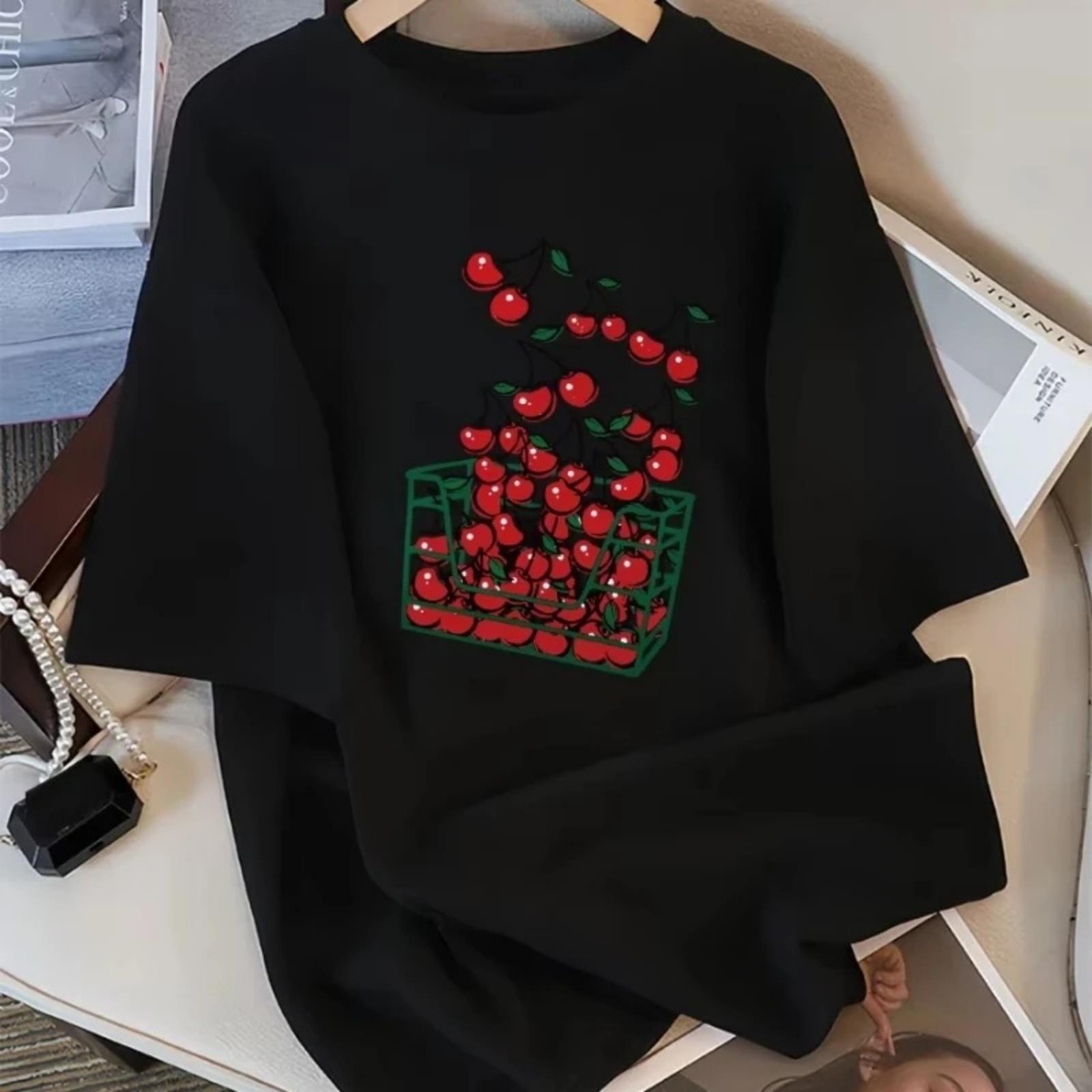 A Basket of Cherries Printing Female Tee Shirt Breathable Casual T-Shirts Summer Short Sleeve Soft Loose Streetwear Women XXXXXL
A Basket of Cherries Printing Female Tee Shirt Breathable Casual T-Shirts Summer Short Sleeve Soft Loose Streetwear Women XXXXXL