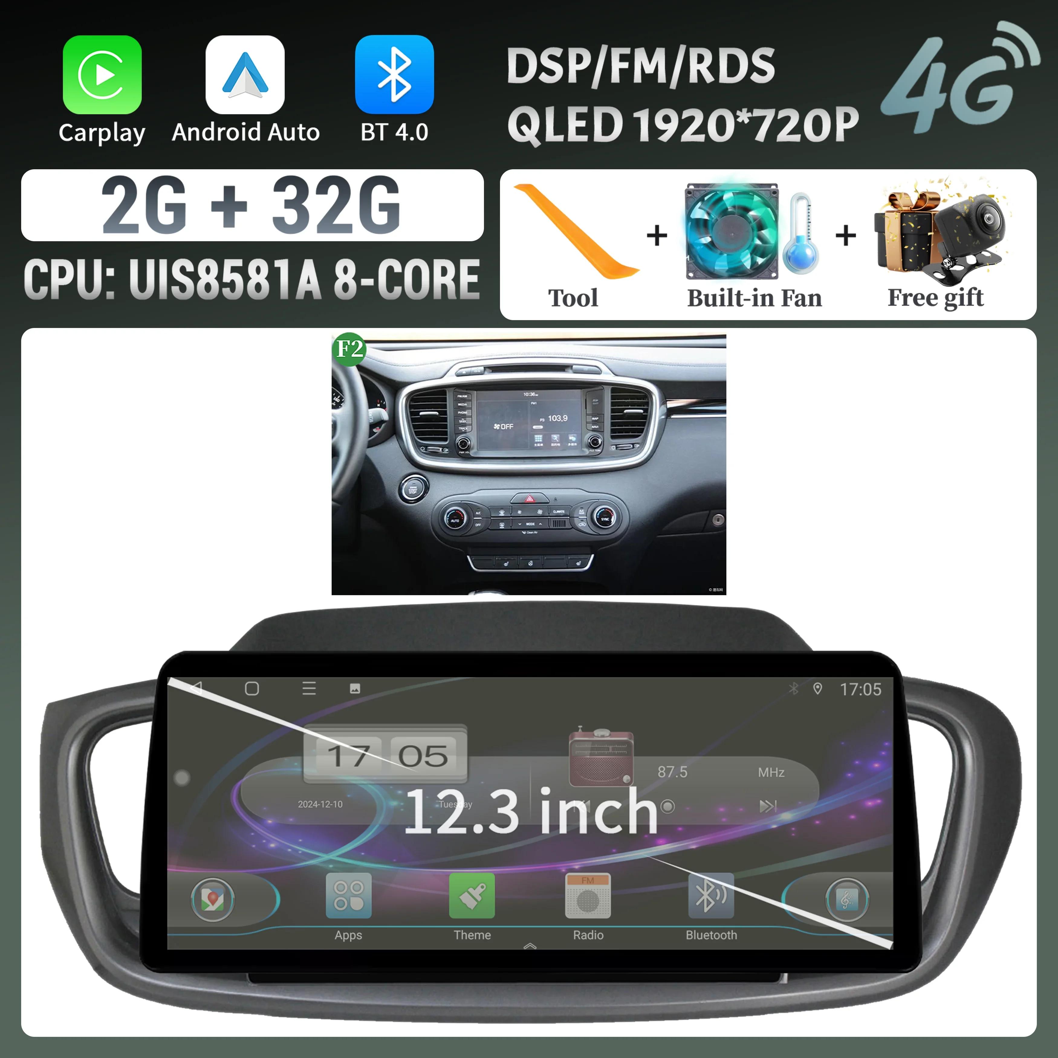 12.3 дюйма Для KIA Sorento 2015-2018 Бездротовий Bluetooth CarPlay Android Auto Автомобільна Радіо Мультимедіа 4G GPS Сенсорний Головний Пристрій Екран CHINA
12.3 дюйма Для KIA Sorento 2015-2018 Бездротовий Bluetooth CarPlay Android Auto Автомобільна Радіо Мультимедіа 4G GPS Сенсорний Головний Пристрій Екран CHINA