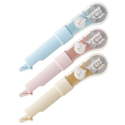 PLUS Correction Tape Whiper PL 5mm 3 colors 1 piece each Blue Pink Ivory WH-1905 52-133 + 134 + 135
PLUS Correction Tape Whiper PL 5mm 3 colors 1 piece each Blue Pink Ivory WH-1905 52-133 + 134 + 135