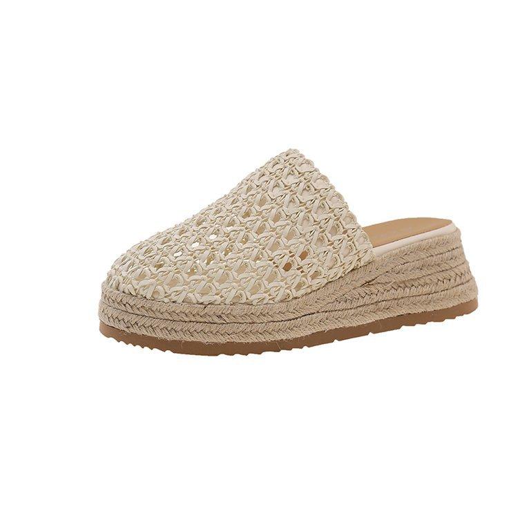 Thick-bottomed bag head slippers for women s summer outer wear 2025 new high-heeled woven half-mop high-end not tired foot sandals with skirt 35
Thick-bottomed bag head slippers for women s summer outer wear 2025 new high-heeled woven half-mop high-end not tired foot sandals with skirt 35