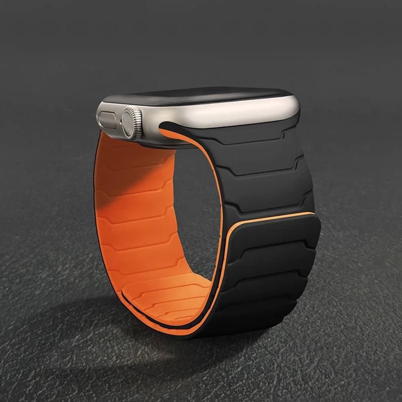 Magnetic Silicone Strap For Apple Watch bands ultra 2 3 49mm 44mm 40mm 41mm 46mm 42mm 45mm Bracelet IWatch Series 11 9 8 7 SE 10 42 44 45 49 S10-46mm
Magnetic Silicone Strap For Apple Watch bands ultra 2 3 49mm 44mm 40mm 41mm 46mm 42mm 45mm Bracelet IWatch Series 11 9 8 7 SE 10 42 44 45 49 S10-46mm