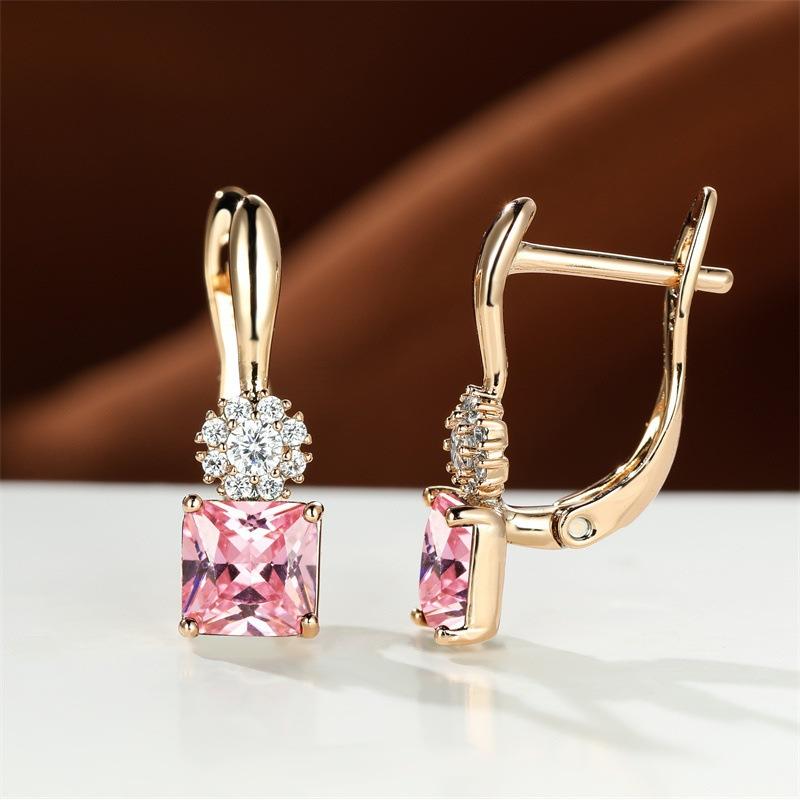 Wish Sunflower Square Diamond Royal Blue Crystal Zircon Plated Champagne Gold Ear Buckle Wedding Earrings Women рожевий
Wish Sunflower Square Diamond Royal Blue Crystal Zircon Plated Champagne Gold Ear Buckle Wedding Earrings Women рожевий