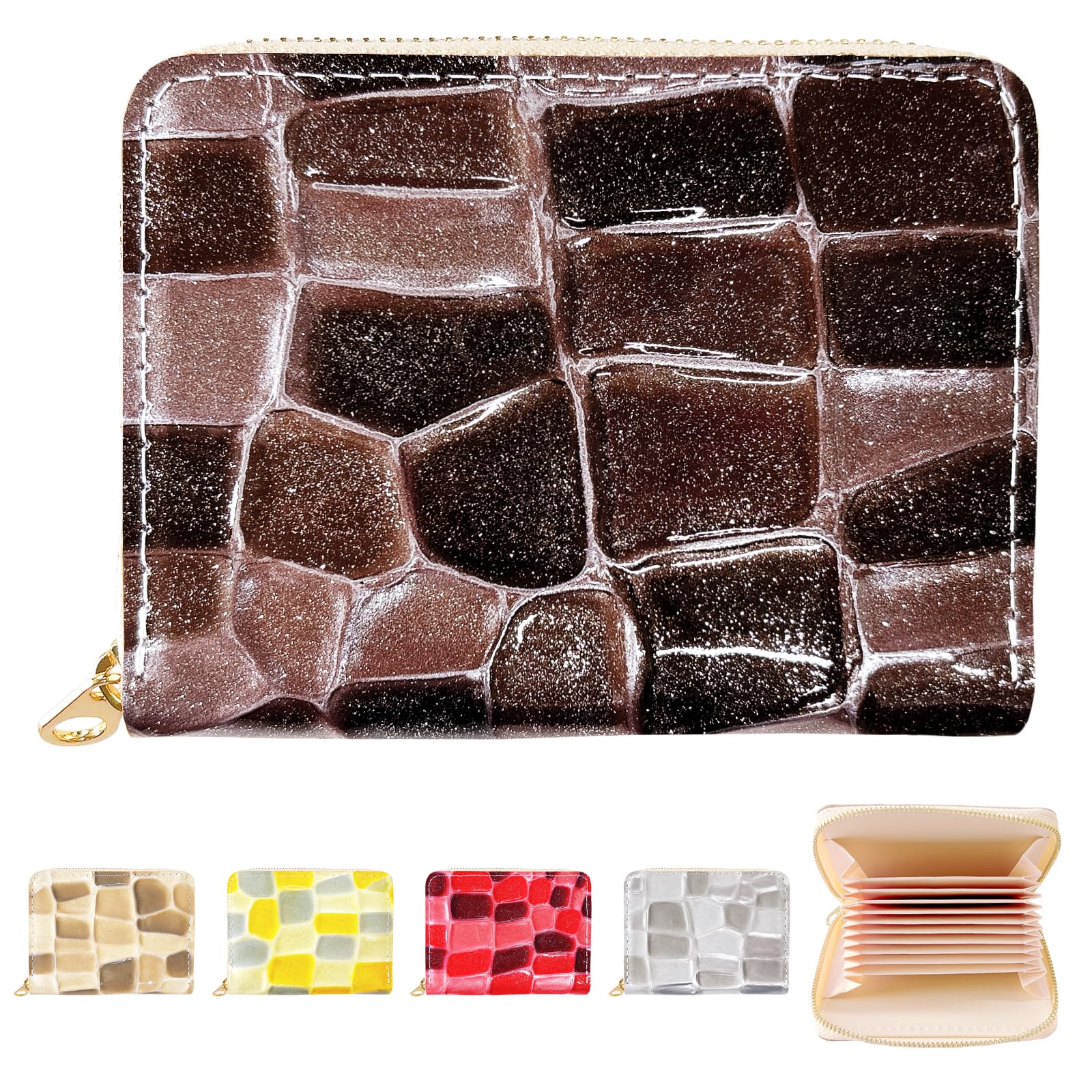 Trendy Yamagishi Genuine Leather Bellows Simple Wallet for Women, Round Zipper, Enamel Embossed, Second Stained Glass Pattern, Brown
Trendy Yamagishi Genuine Leather Bellows Simple Wallet for Women, Round Zipper, Enamel Embossed, Second Stained Glass Pattern, Brown