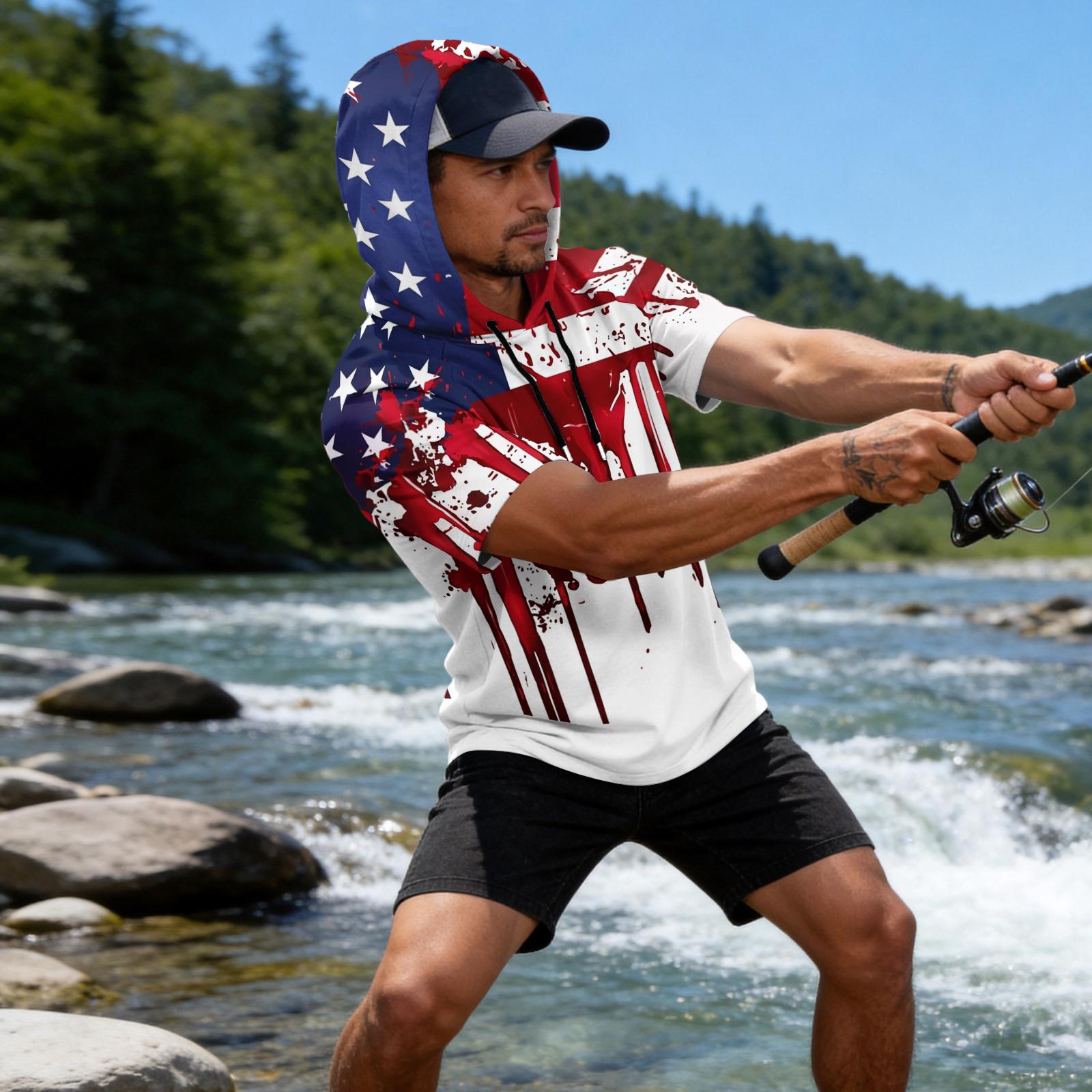 Men s Short Sleeve Hooded Pullover Raglan Sleeve Casual Sports Fishing Sun Protection Shirt with Printed Graphic Design for Outdoor Activities XL кавун червоний колір
Men s Short Sleeve Hooded Pullover Raglan Sleeve Casual Sports Fishing Sun Protection Shirt with Printed Graphic Design for Outdoor Activities XL кавун червоний колір