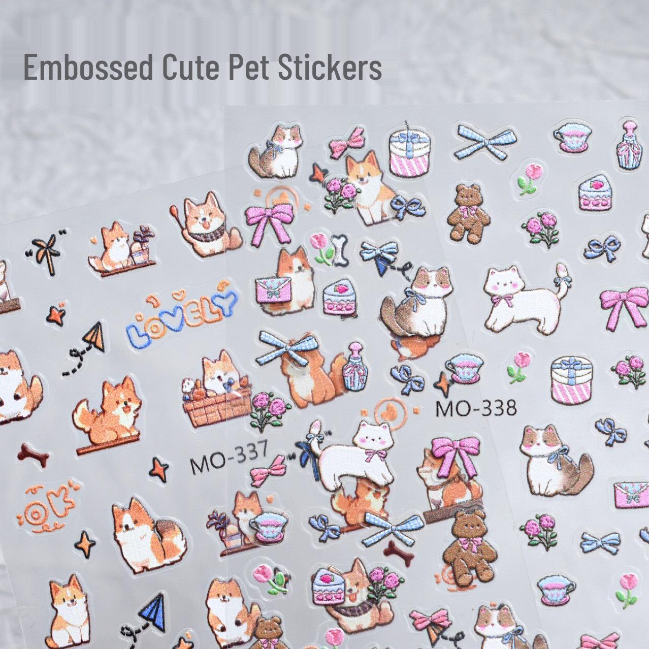 Adorable Corgi & Kitten 3D Nail Stickers - Cute & Embossed Nail Decorations
Adorable Corgi & Kitten 3D Nail Stickers - Cute & Embossed Nail Decorations