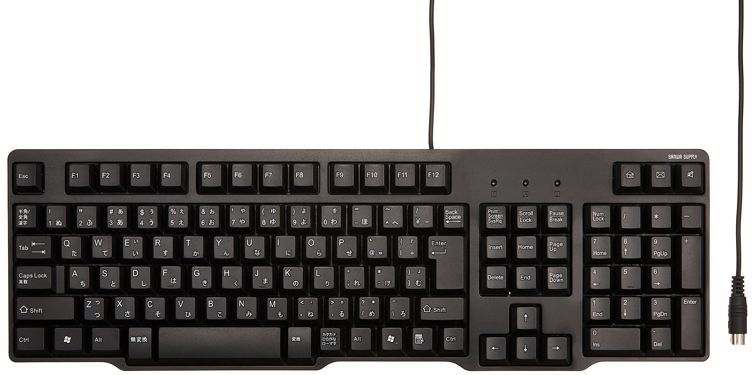 Sanwa Supply Wired Keyboard Standard Japanese Layout Membrane Black PS/2 SKB-L1BK
Sanwa Supply Wired Keyboard Standard Japanese Layout Membrane Black PS/2 SKB-L1BK