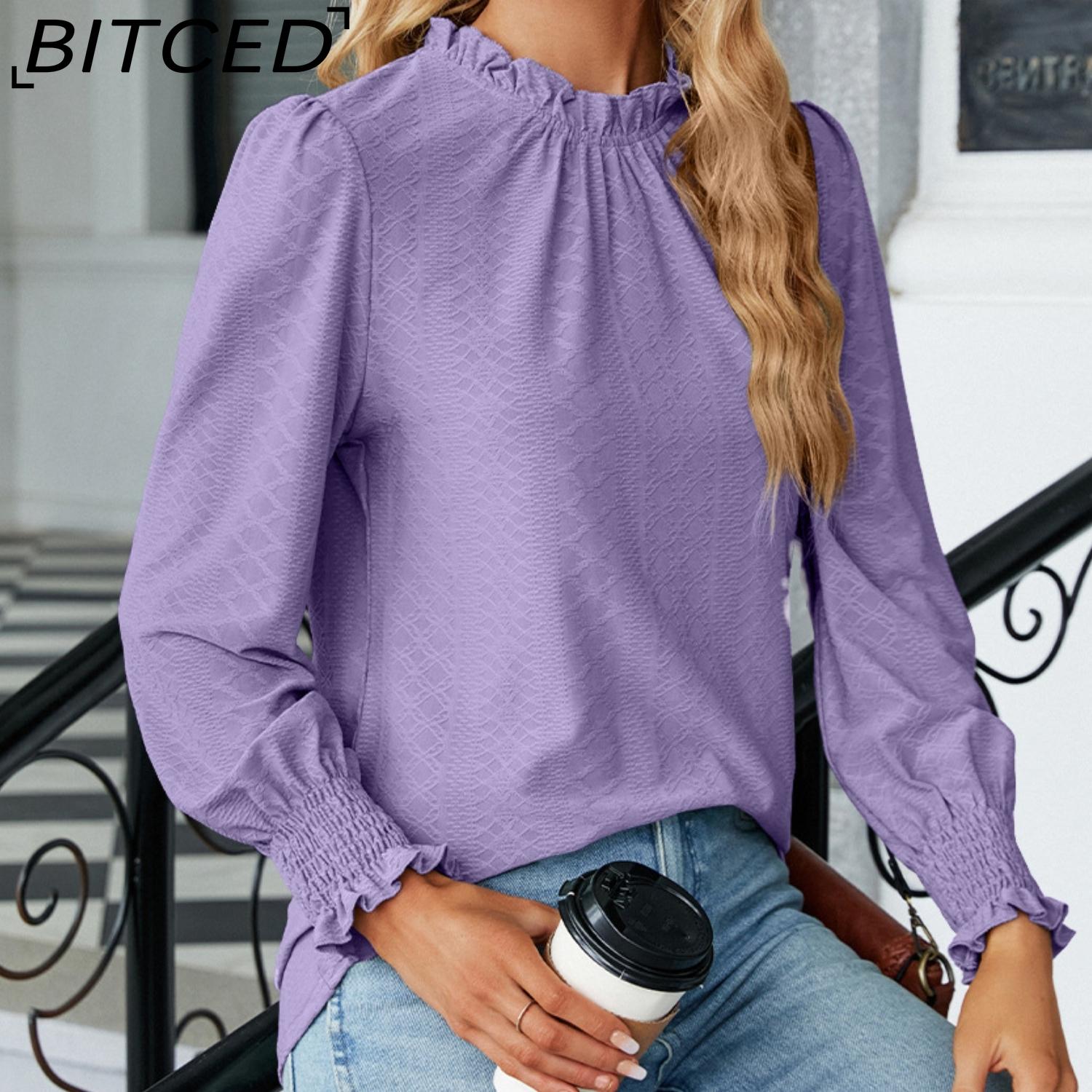BITCED Осенне-зимняя свободная плиссированная футболка с кружевным воротником и рукавами-фонариками для женщин S чёрный
BITCED Осенне-зимняя свободная плиссированная футболка с кружевным воротником и рукавами-фонариками для женщин S чёрный