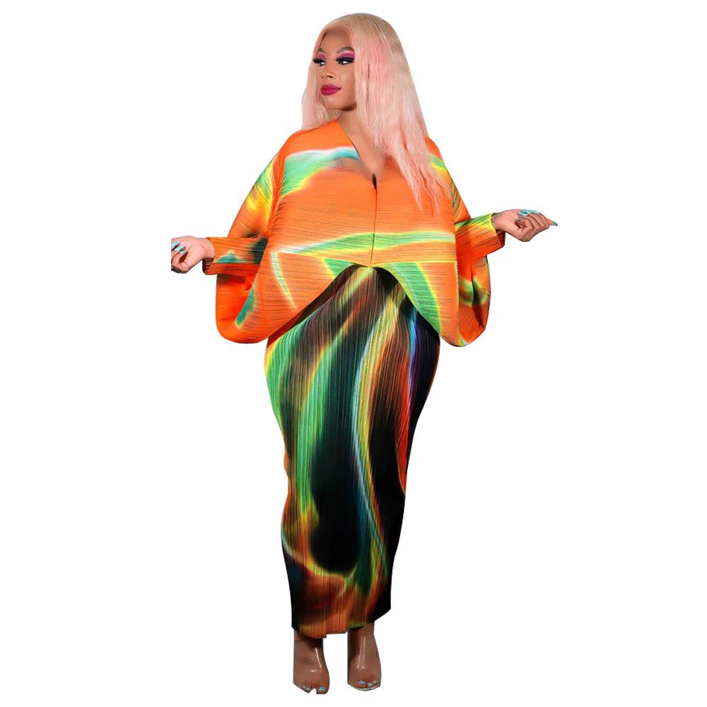 K10263 European & American Style Bat Sleeve Pleated Print Dress - Women s Hot-Selling Polyester by Issey Miyake One Size
K10263 European & American Style Bat Sleeve Pleated Print Dress - Women s Hot-Selling Polyester by Issey Miyake One Size