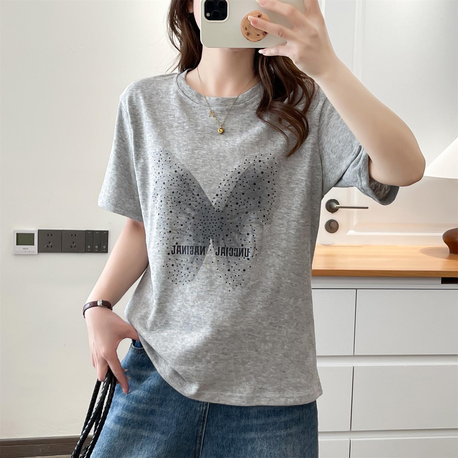 Plus Size 2026 Summer Floral Cotton Short-Sleeve Slimming Round Neck T-shirt for Women 3XL сірий колір
Plus Size 2026 Summer Floral Cotton Short-Sleeve Slimming Round Neck T-shirt for Women 3XL сірий колір