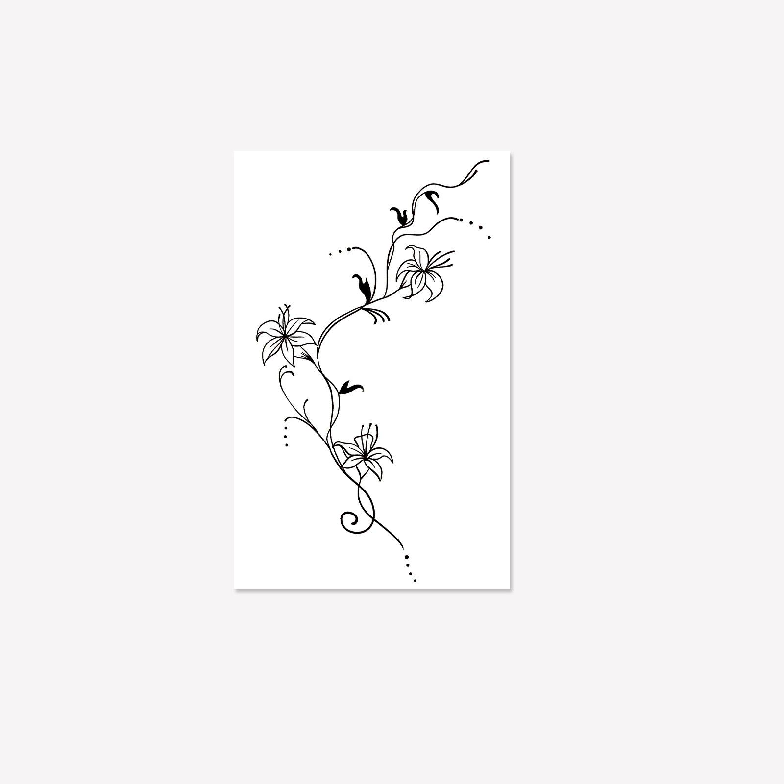 Premium Black Vine Pattern Tattoo Sticker, Women S Thigh/Clavicle Versatile Tattoo Sticker, Lasting And Clear 12*19CM
Premium Black Vine Pattern Tattoo Sticker, Women S Thigh/Clavicle Versatile Tattoo Sticker, Lasting And Clear 12*19CM