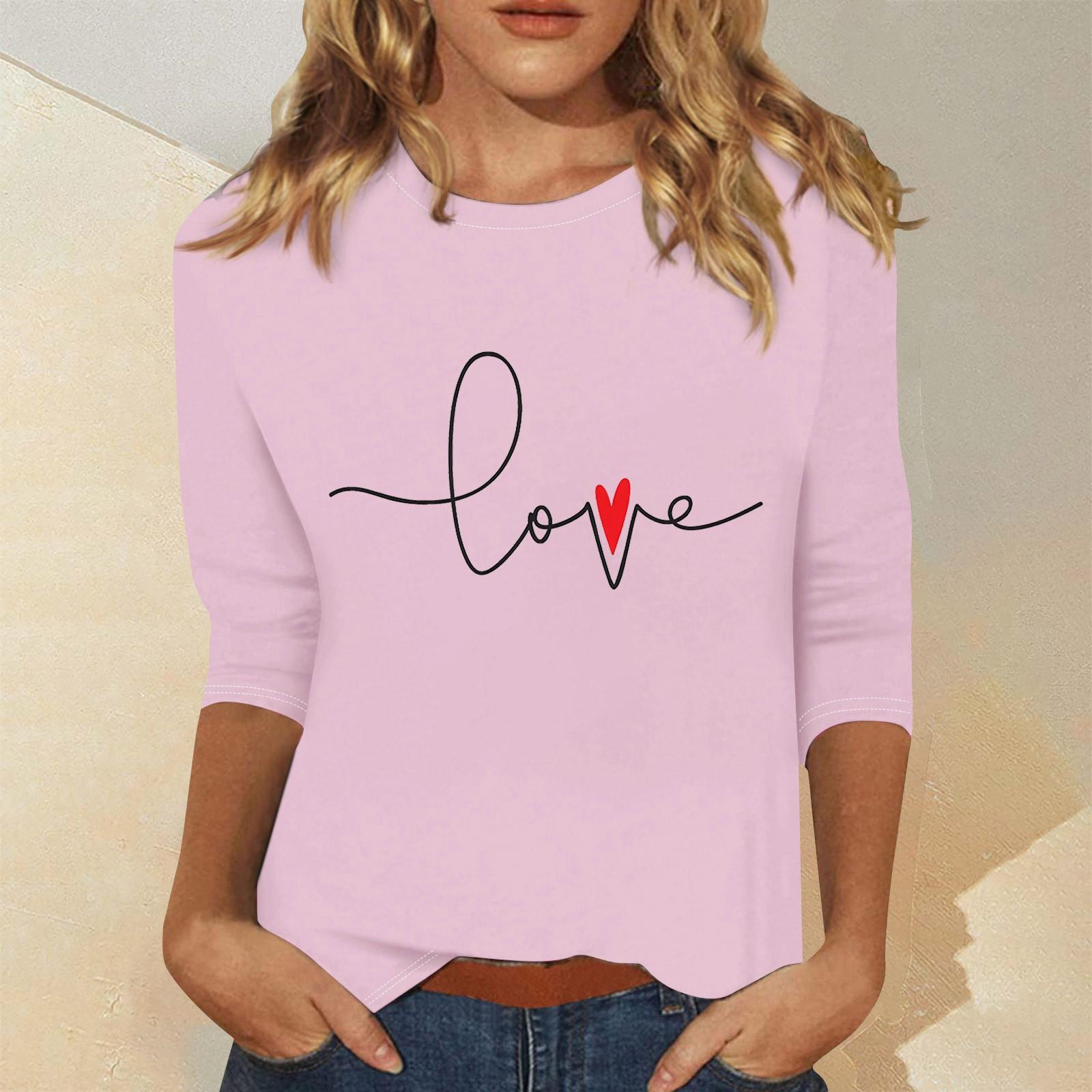 Women s Fashion Casual Seven Sleeve Valentine s Day Printed Pullover Top XXXL рожевий
Women s Fashion Casual Seven Sleeve Valentine s Day Printed Pullover Top XXXL рожевий