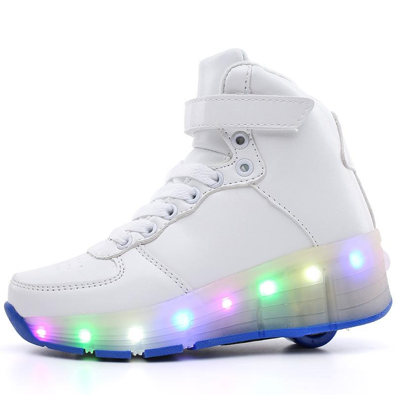 Children s high-top solid color buckle with single wheel burst shoes, young and young fashion sports bright shoes, boys and girls with wheels shoes 39 білий
Children s high-top solid color buckle with single wheel burst shoes, young and young fashion sports bright shoes, boys and girls with wheels shoes 39 білий
