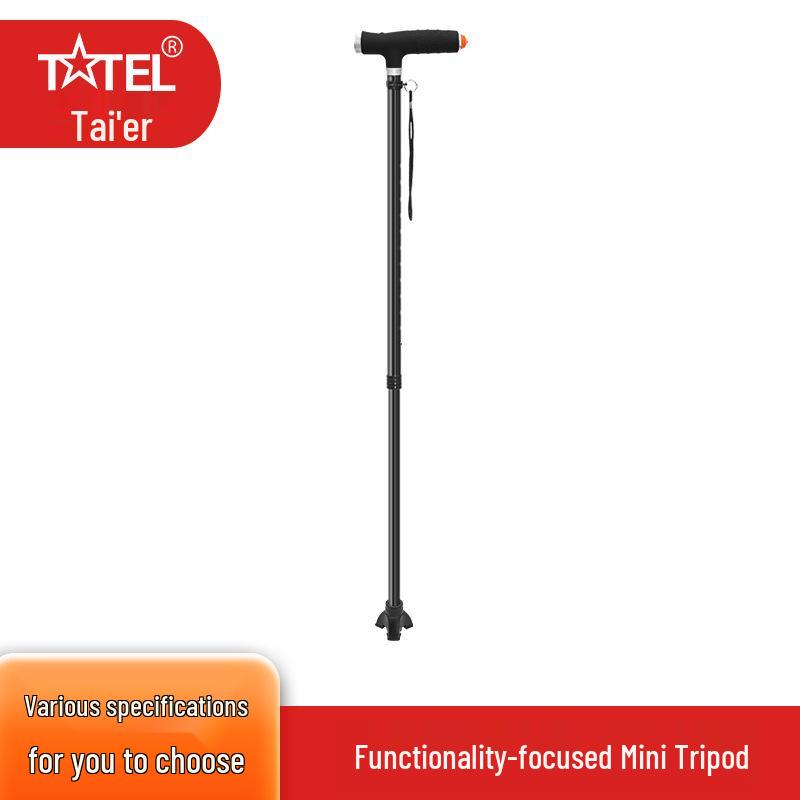 Flashlight-Equipped Telescopic Quad Cane with Anti-Fall Strap and Non-Slip Base for Seniors
Flashlight-Equipped Telescopic Quad Cane with Anti-Fall Strap and Non-Slip Base for Seniors