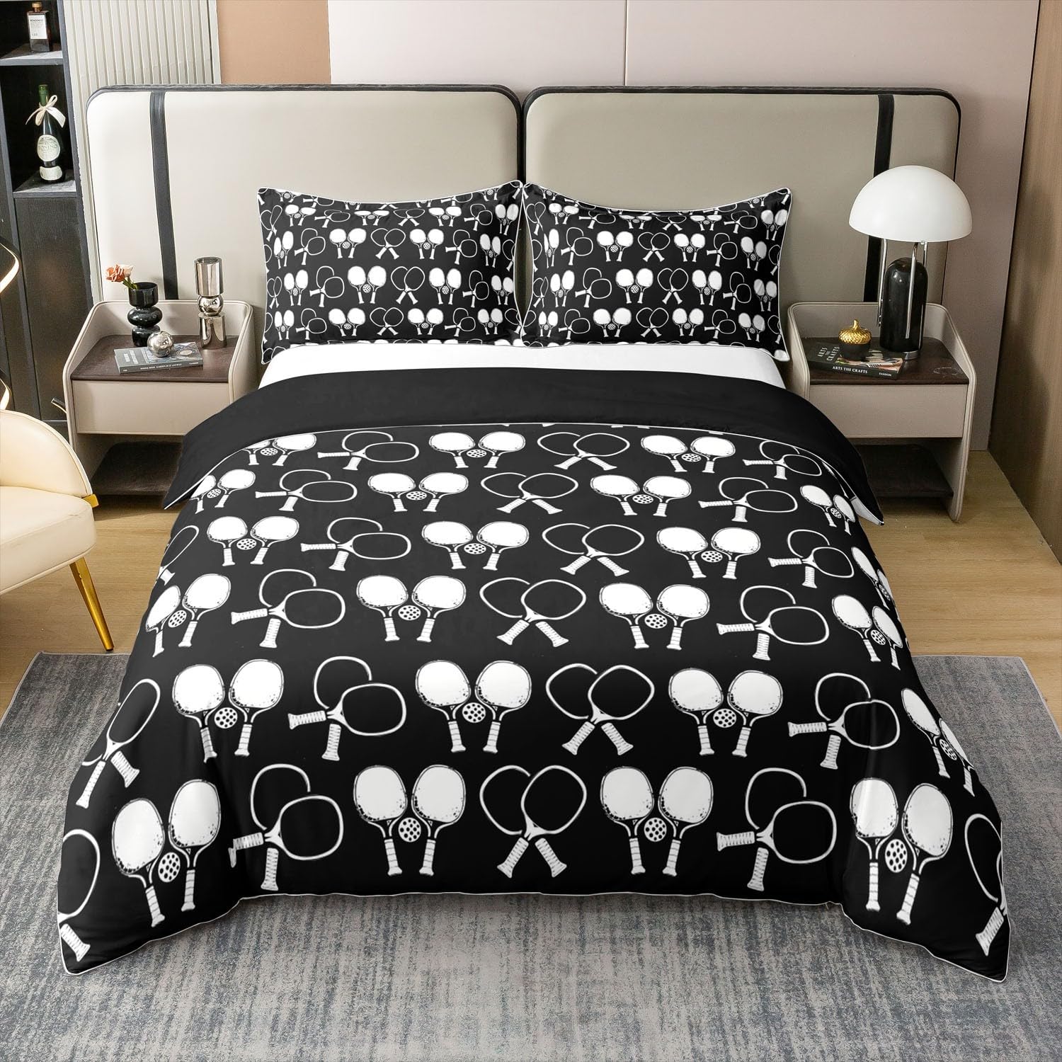 Cool Table Tennis Soft Duvet Covers Player Ball Sports Printed Kids Adults Bedding Sets For Bedroom Quilt Covers Queen King Size AU Single(140*210cm)3pcs
Cool Table Tennis Soft Duvet Covers Player Ball Sports Printed Kids Adults Bedding Sets For Bedroom Quilt Covers Queen King Size AU Single(140*210cm)3pcs