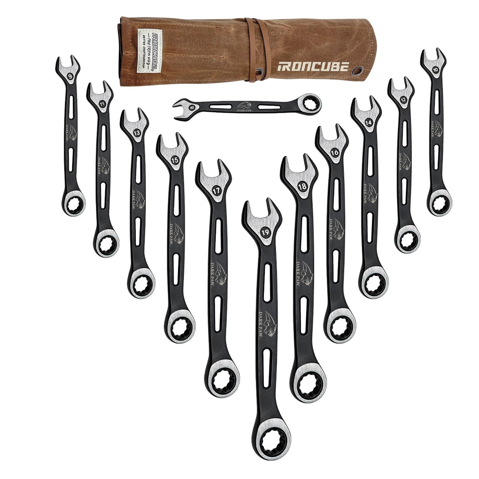 IRONCUBE Ratchet Wrench Set Set Black Ultralight Wrench Ratchet Waterproof Waxed Cloth Storage Bag Included - 12-Piece 8-19mm Dual-Use - CR-V 72-Tooth чёрный
IRONCUBE Ratchet Wrench Set Set Black Ultralight Wrench Ratchet Waterproof Waxed Cloth Storage Bag Included - 12-Piece 8-19mm Dual-Use - CR-V 72-Tooth чёрный