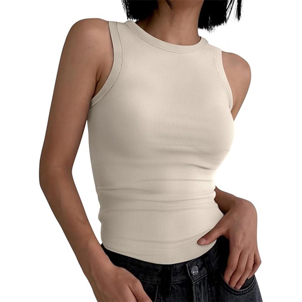 Womens Sleeveless High Neck Tank Tops Fashion Summer Casual Basic Slim Fit Ribbed Racerback Top Shirt Clothes S бежевый
Womens Sleeveless High Neck Tank Tops Fashion Summer Casual Basic Slim Fit Ribbed Racerback Top Shirt Clothes S бежевый