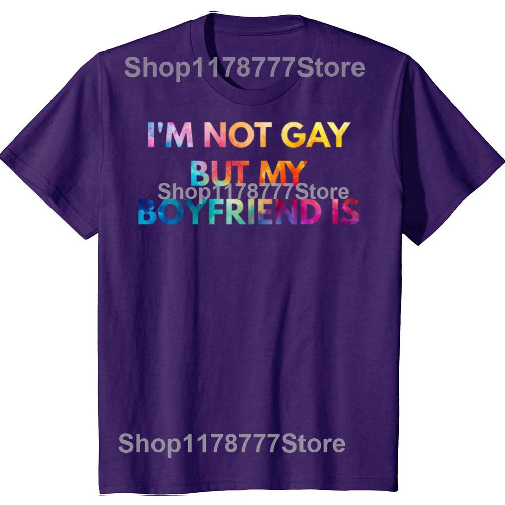 Funny Im Not Gay But My Boyfriend Is Gay Pride T Shirts Short Sleeve Gifts Mens Clothing Fashion Casual Loose Oversized T Shirt 4XL
Funny Im Not Gay But My Boyfriend Is Gay Pride T Shirts Short Sleeve Gifts Mens Clothing Fashion Casual Loose Oversized T Shirt 4XL