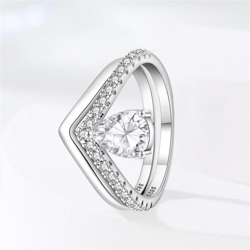 925 Silver Waterdrop Pear-shaped Sparkling Heart Combination Rings Valentine s Anniversary Fine Women Gift Accessory 7
925 Silver Waterdrop Pear-shaped Sparkling Heart Combination Rings Valentine s Anniversary Fine Women Gift Accessory 7