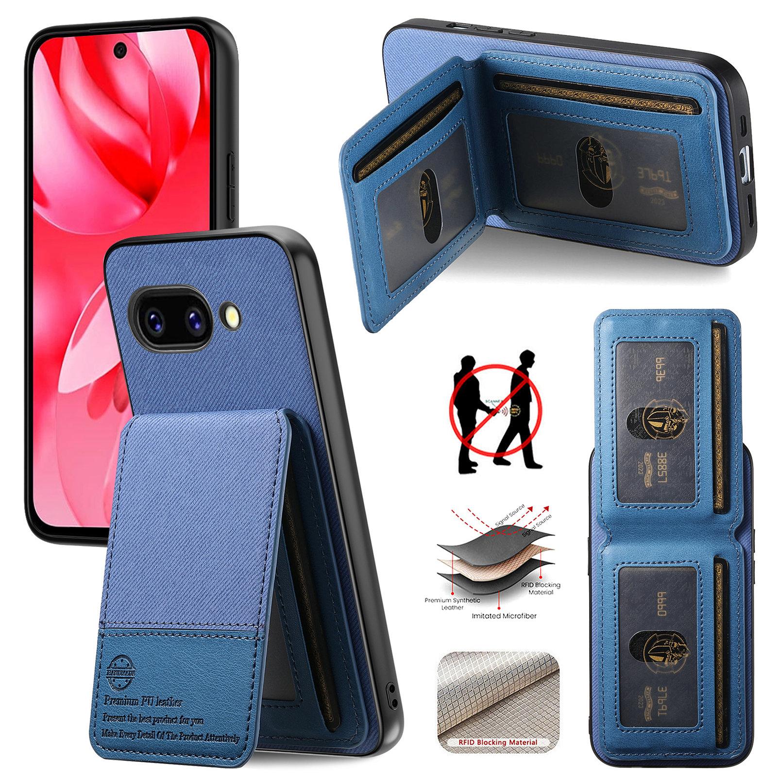 For Google Pixel 9a Case Cloth Texture Leather+PC+TPU RFID Blocking Phone Cover with Card Holder Black
For Google Pixel 9a Case Cloth Texture Leather+PC+TPU RFID Blocking Phone Cover with Card Holder Black