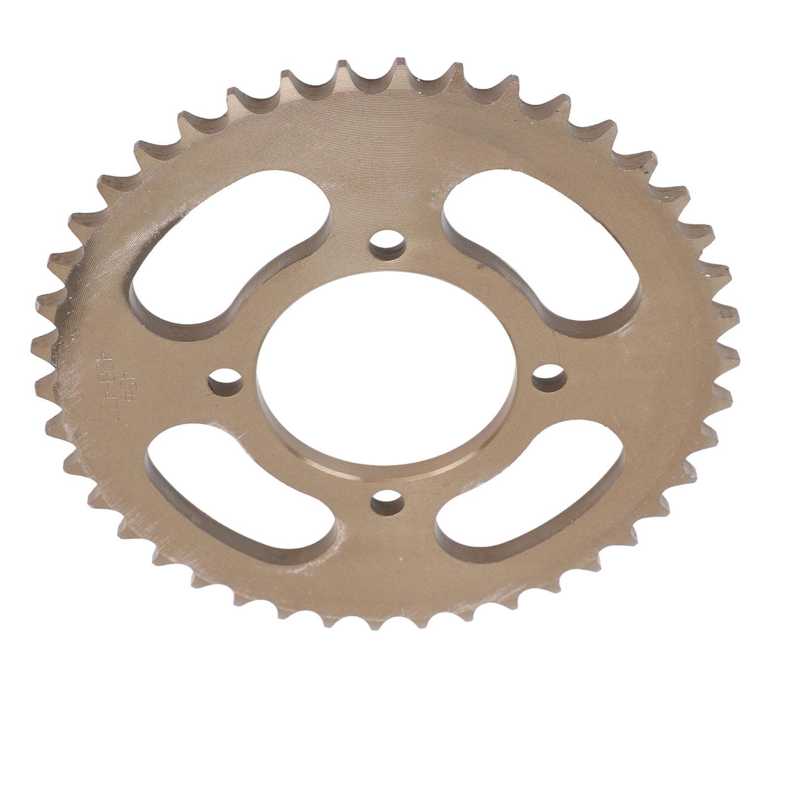 428 Rear Sprocket Steel Bronze High Toughness 428 Chain 42 Tooth Sprocket for Cycling Riding
428 Rear Sprocket Steel Bronze High Toughness 428 Chain 42 Tooth Sprocket for Cycling Riding
