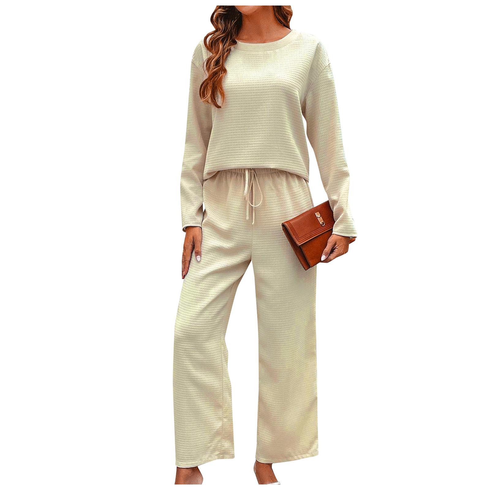 Женская мода O-образный вырез сплошной пуловер с длинным рукавом бандажные свободные брюки спортивные костюмы XL бежевый
Женская мода O-образный вырез сплошной пуловер с длинным рукавом бандажные свободные брюки спортивные костюмы XL бежевый